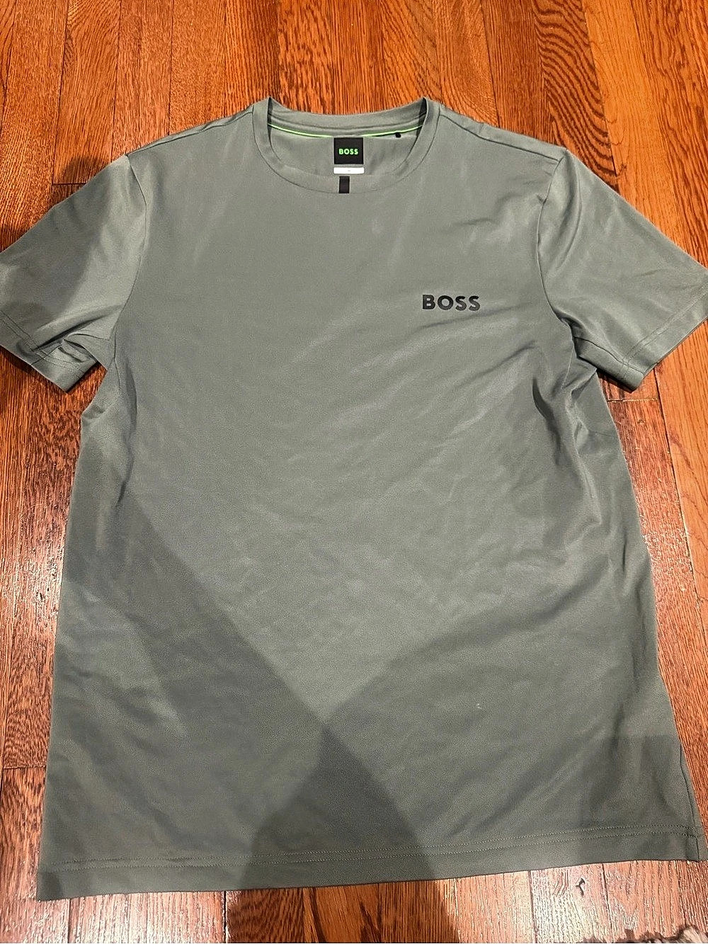 BOSS Men's Green Short Sleeve Tee Size Medium